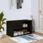 vidaXL Schuhschrank Schwarz 80x35x45 cm Holzwerkstoff
