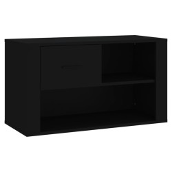 vidaXL Schuhschrank Schwarz 80x35x45 cm Holzwerkstoff