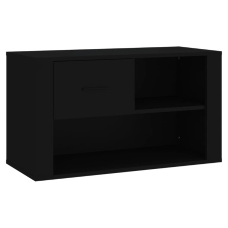 vidaXL Schuhschrank Schwarz 80x35x45 cm Holzwerkstoff