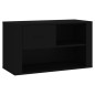 vidaXL Schuhschrank Schwarz 80x35x45 cm Holzwerkstoff