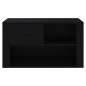 vidaXL Schuhschrank Schwarz 80x35x45 cm Holzwerkstoff