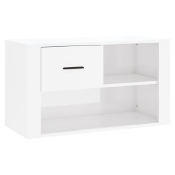 vidaXL Schuhschrank Hochglanz-Weiß 80x35x45 cm Holzwerkstoff