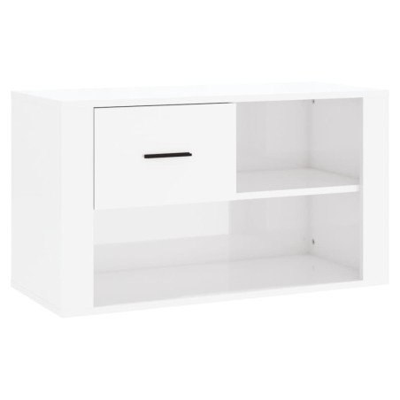 vidaXL Schuhschrank Hochglanz-Weiß 80x35x45 cm Holzwerkstoff