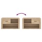 vidaXL Schuhschrank Sonoma-Eiche 80x35x45 cm Holzwerkstoff