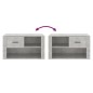 vidaXL Schuhschrank Betongrau 80x35x45 cm Holzwerkstoff vidaXL Schuhschrank Betongrau 80x35x45 cm Holzwerkstoff
