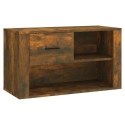 vidaXL Schuhschrank Räuchereiche 80x35x45 cm Holzwerkstoff