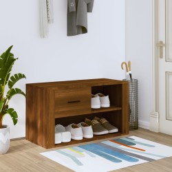 vidaXL Schuhschrank Braun Eichen-Optik 80x35x45 cm Holzwerkstoff