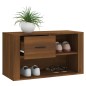 vidaXL Schuhschrank Braun Eichen-Optik 80x35x45 cm Holzwerkstoff vidaXL Schuhschrank Braun Eichen-Optik 80x35x45 cm Holzwerkstoff