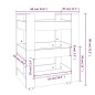vidaXL Küchenwagen Grau Sonoma 60x45x80 cm Holzwerkstoff vidaXL Küchenwagen Grau Sonoma 60x45x80 cm Holzwerkstoff