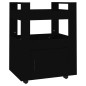 vidaXL Küchenwagen Schwarz 60x45x80 cm Holzwerkstoff vidaXL Küchenwagen Schwarz 60x45x80 cm Holzwerkstoff