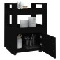 vidaXL Küchenwagen Schwarz 60x45x80 cm Holzwerkstoff vidaXL Küchenwagen Schwarz 60x45x80 cm Holzwerkstoff