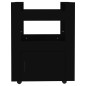 vidaXL Küchenwagen Schwarz 60x45x80 cm Holzwerkstoff vidaXL Küchenwagen Schwarz 60x45x80 cm Holzwerkstoff