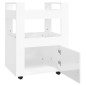 vidaXL Küchenwagen Hochglanz-Weiß 60x45x80 cm Holzwerkstoff vidaXL Küchenwagen Hochglanz-Weiß 60x45x80 cm Holzwerkstoff