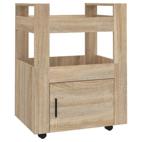 vidaXL Küchenwagen Sonoma-Eiche 60x45x80 cm Holzwerkstoff