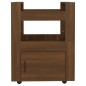 vidaXL Küchenwagen Braun Eichen-Optik 60x45x80 cm Holzwerkstoff vidaXL Küchenwagen Braun Eichen-Optik 60x45x80 cm Holzwerkstoff