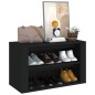 vidaXL Schuhregal Schwarz 75x35x45 cm Holzwerkstoff vidaXL Schuhregal Schwarz 75x35x45 cm Holzwerkstoff