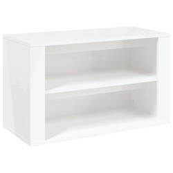 vidaXL Schuhregal Hochglanz-Weiß 75x35x45 cm Holzwerkstoff
