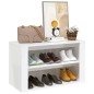 vidaXL Schuhregal Hochglanz-Weiß 75x35x45 cm Holzwerkstoff vidaXL Schuhregal Hochglanz-Weiß 75x35x45 cm Holzwerkstoff