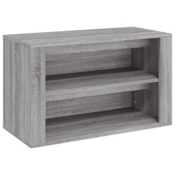vidaXL Schuhregal Grau Sonoma 75x35x45 cm Holzwerkstoff