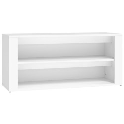 vidaXL Schuhregal Weiß 100x35x45 cm Holzwerkstoff