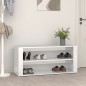 vidaXL Schuhregal Hochglanz-Weiß 100x35x45 cm Holzwerkstoff vidaXL Schuhregal Hochglanz-Weiß 100x35x45 cm Holzwerkstoff