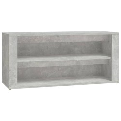 vidaXL Schuhregal Betongrau 100x35x45 cm Holzwerkstoff