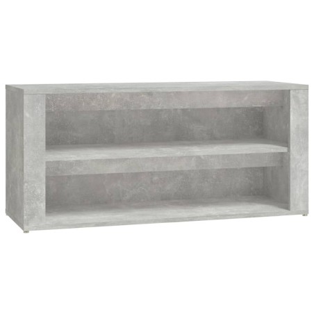 vidaXL Schuhregal Betongrau 100x35x45 cm Holzwerkstoff