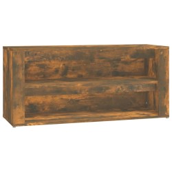 vidaXL Schuhregal Räuchereiche 100x35x45 cm Holzwerkstoff
