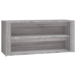 vidaXL Schuhregal Grau Sonoma 100x35x45 cm Holzwerkstoff