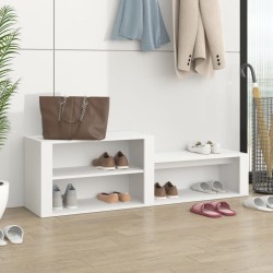 vidaXL Schuhschrank Weiß 150x35x45 cm Holzwerkstoff