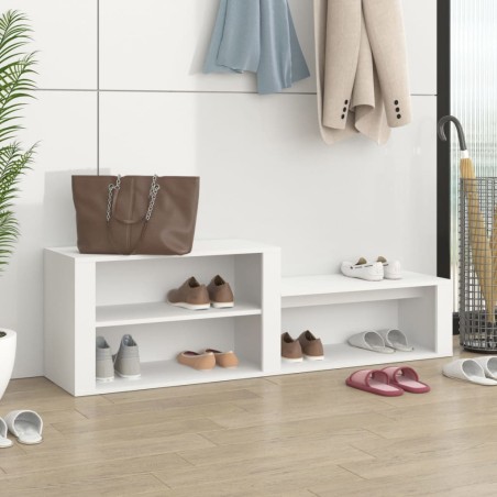 vidaXL Schuhschrank Weiß 150x35x45 cm Holzwerkstoff