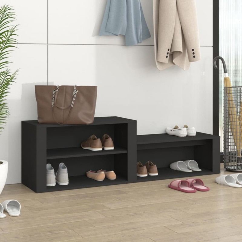 vidaXL Schuhschrank Schwarz 150x35x45 cm Holzwerkstoff vidaXL Schuhschrank Schwarz 150x35x45 cm Holzwerkstoff