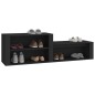 vidaXL Schuhschrank Schwarz 150x35x45 cm Holzwerkstoff vidaXL Schuhschrank Schwarz 150x35x45 cm Holzwerkstoff