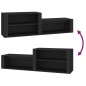 vidaXL Schuhschrank Schwarz 150x35x45 cm Holzwerkstoff vidaXL Schuhschrank Schwarz 150x35x45 cm Holzwerkstoff