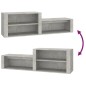 vidaXL Schuhschrank Betongrau 150x35x45 cm Holzwerkstoff vidaXL Schuhschrank Betongrau 150x35x45 cm Holzwerkstoff
