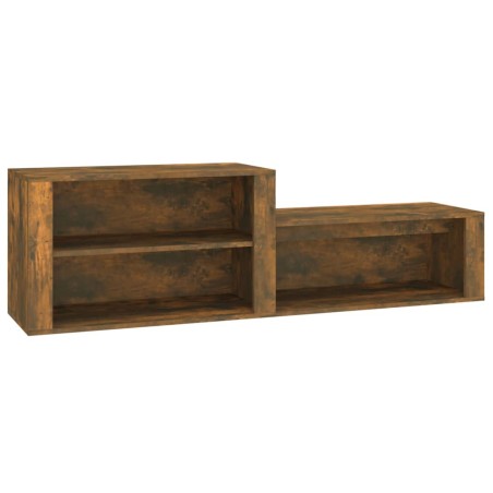 vidaXL Schuhschrank Räuchereiche 150x35x45 cm Holzwerkstoff