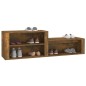 vidaXL Schuhschrank Räuchereiche 150x35x45 cm Holzwerkstoff vidaXL Schuhschrank Räuchereiche 150x35x45 cm Holzwerkstoff