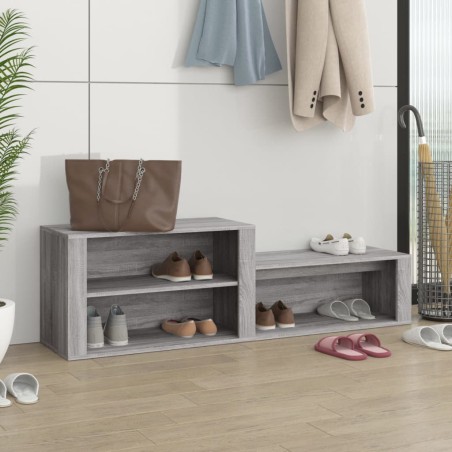 vidaXL Schuhschrank Grau Sonoma 150x35x45 cm Holzwerkstoff