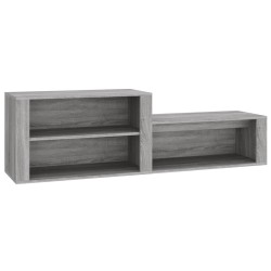 vidaXL Schuhschrank Grau Sonoma 150x35x45 cm Holzwerkstoff