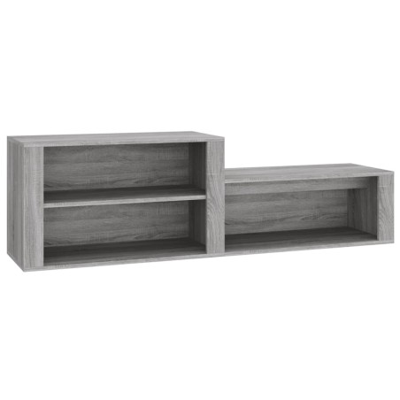 vidaXL Schuhschrank Grau Sonoma 150x35x45 cm Holzwerkstoff