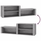vidaXL Schuhschrank Grau Sonoma 150x35x45 cm Holzwerkstoff vidaXL Schuhschrank Grau Sonoma 150x35x45 cm Holzwerkstoff