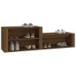 vidaXL Schuhschrank Braun Eichen-Optik 150x35x45 cm Holzwerkstoff vidaXL Schuhschrank Braun Eichen-Optik 150x35x45 cm Holzwerkstoff
