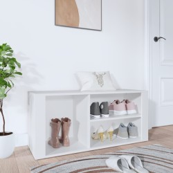 vidaXL Schuhregal Weiß 100x35x45 cm Holzwerkstoff