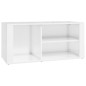 vidaXL Schuhregal Hochglanz-Weiß 100x35x45 cm Holzwerkstoff vidaXL Schuhregal Hochglanz-Weiß 100x35x45 cm Holzwerkstoff