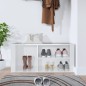 vidaXL Schuhregal Hochglanz-Weiß 100x35x45 cm Holzwerkstoff vidaXL Schuhregal Hochglanz-Weiß 100x35x45 cm Holzwerkstoff