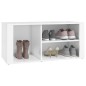 vidaXL Schuhregal Hochglanz-Weiß 100x35x45 cm Holzwerkstoff vidaXL Schuhregal Hochglanz-Weiß 100x35x45 cm Holzwerkstoff