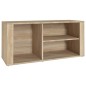 vidaXL Schuhregal Sonoma-Eiche 100x35x45 cm Holzwerkstoff vidaXL Schuhregal Sonoma-Eiche 100x35x45 cm Holzwerkstoff
