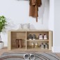 vidaXL Schuhregal Sonoma-Eiche 100x35x45 cm Holzwerkstoff vidaXL Schuhregal Sonoma-Eiche 100x35x45 cm Holzwerkstoff