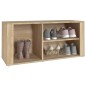 vidaXL Schuhregal Sonoma-Eiche 100x35x45 cm Holzwerkstoff vidaXL Schuhregal Sonoma-Eiche 100x35x45 cm Holzwerkstoff