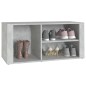vidaXL Schuhregal Betongrau 100x35x45 cm Holzwerkstoff vidaXL Schuhregal Betongrau 100x35x45 cm Holzwerkstoff